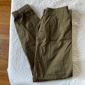 Olive green pants from garage